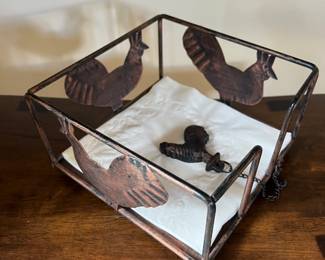 Metal napkin holder