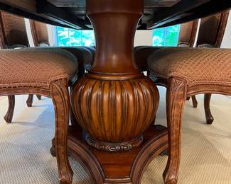 Exquisite Wooden Dining Table with Inlay