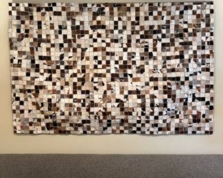 Checkered Cowhide Wall Hanging