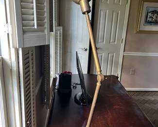 Adjustable Brass Desk Lamp