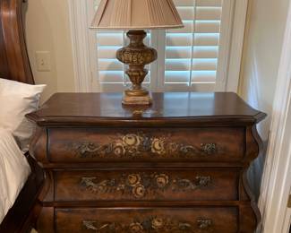 Ethan Allen Ornate Hand-Painted Wooden Chest of Drawers