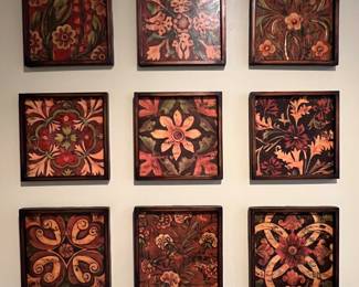 Vintage Floral Artwork in a Decorative Frame