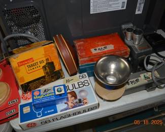 Vintage cameras, electronics