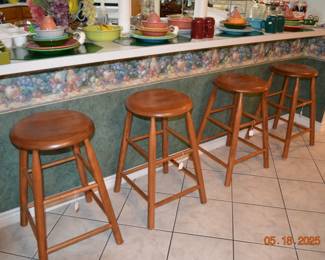 Solid wood bar stools