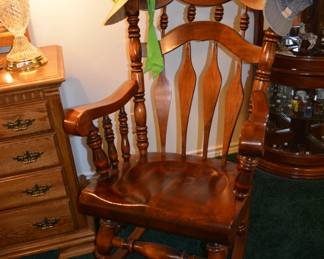 Solid wood rocker