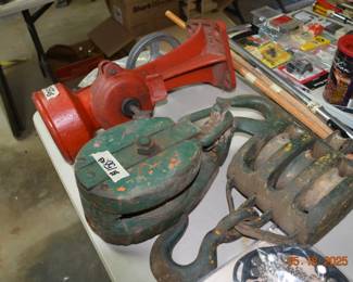 Vintage hoist and grinder