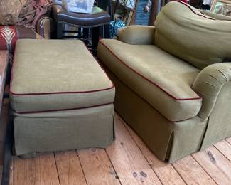 Swivel love seats and ottoman