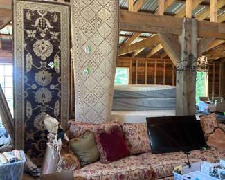 Sofa, large Sectional and rug runners