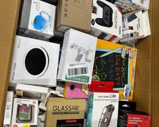 miscellaneous items from warehouse shelf