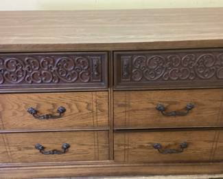VTG. BASSETTE FURNITURE 6 DRAWER DRESSER