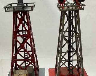 (2) AMERICAN FLYER MODEL TRAIN SPOT LIGHT TOWERS