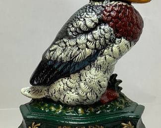 VTG. CAST IRON MALLARD DUCK DOOR STOP