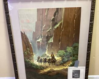G. HARVEY ‘’CANYON TRAILS’’ FRAMED PRINT