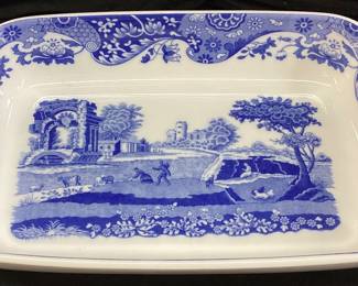 SPODE BLUE ITALIAN BOWL, 10.5’’L