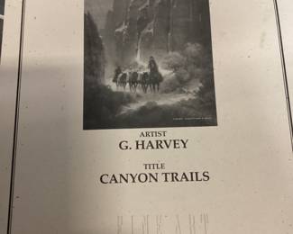 G. HARVEY ‘’CANYON TRAILS’’ FRAMED PRINT