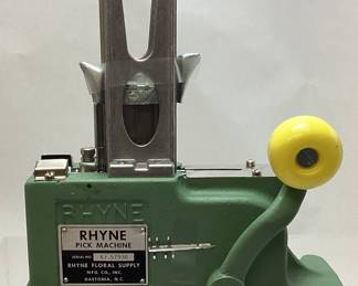 RHYNE CAST IRON FLORAL STEMMING PICK MACHINE