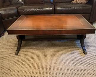 Leather Top Table