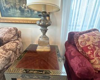 Side tables and table lamps