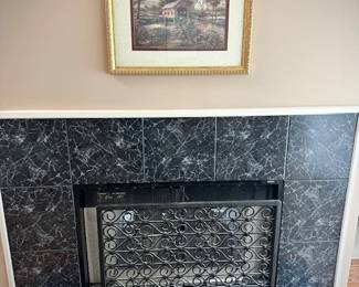 Amazing wrought iron fireplace screen...if one is sold, don't worry we have TWO!!