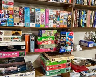Puzzles and book...lots of books