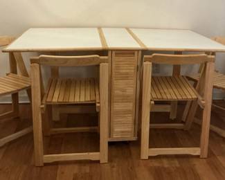 Drop Leaf Table With Hidden Chairs