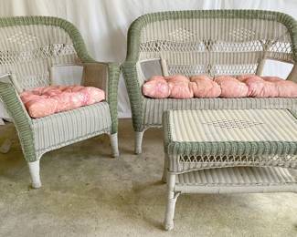 Plastic Wicker Patio Set