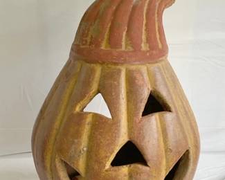 Large Ceramic Pumpkin Lantern