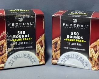 Federal .22 LR Ammo, Approx 1100 Rds