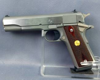Colt Government Model 9mm Luger Pistol SN# NN04548, 4 Total Mags, Extra Grips, And Paperwork, In Hard Case