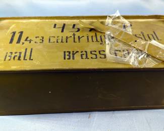 11.43 (.45 ACP) Ammo, Brass Case, In Spam Can, With Opener