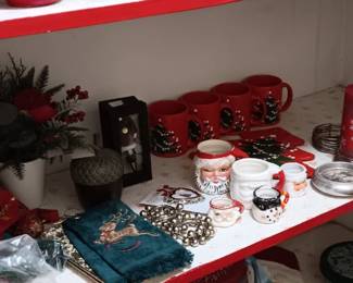 Just a portion of all the Christmas and holiday things. Lots of red things!