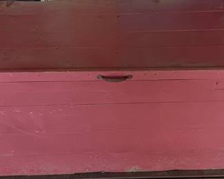 Very cool! Extra-large and deep cedar chest in barn red