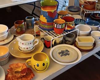 Pitchers, platters, bowls and mugs