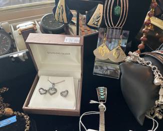 Sterling Necklace and Earring Set, Earrings