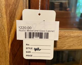Rustic Wood and Glass Cabinet