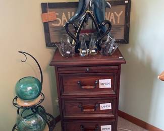 Wooden Side Table, Nautical Decor