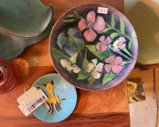 Enamel Cat Plate