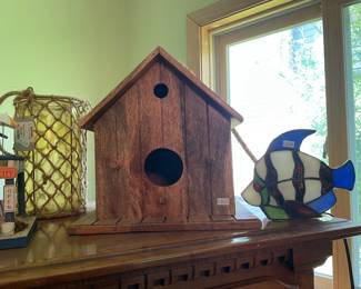 Wooden Bird House, Nautical Decor