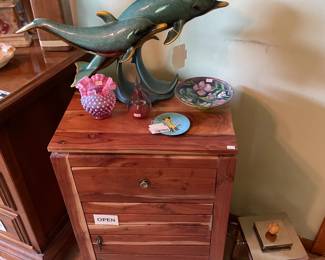 Brass Style Dolphin Sculpture