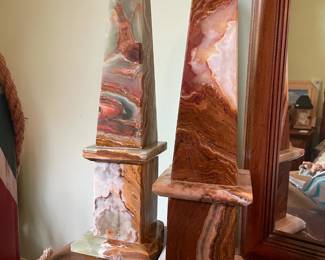Onyx Pillar Pair