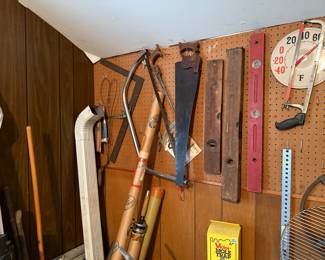 Vintage Saws/Antique Wood Levels