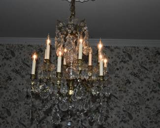 Bronze and Chrystal Chandiler