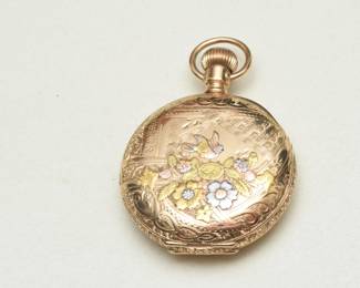 Waltham Tri Colored 14K Gold Waltham Hunting Case Watch