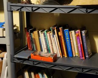 Lots of books, nice globe