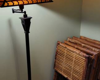TV trays set, floor lamp