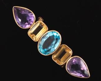 Ladies Gemstone Brooch