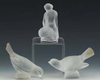 Three Lalique Crystal Figurines