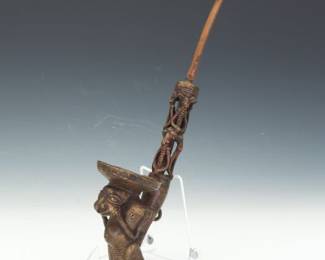 African Ceremonial Metal Pipe