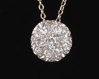 Gabriel Co. Gold and Diamond Slider on Chain