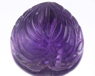 Unmounted 86.84 Ct Fancy Heart Cut and Carved Amethyst Gem